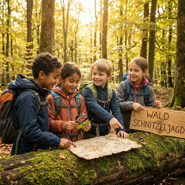 Titelbild zum Blogbeitrag: Wald-Schnitzeljagd: Natur-Abenteuer für kleine Entdecker